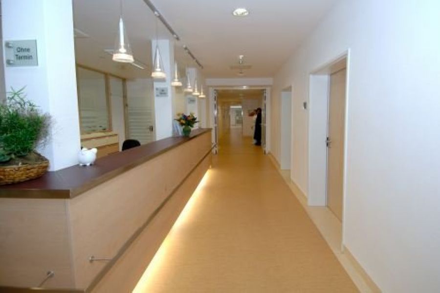Praxisflur des Andrologie-Zentrums Mülheim